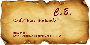 Czékus Bodomér névjegykártya
